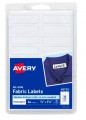 Avery® No-Iron Fabric Labels, Washer & Dryer Safe, Handwrite Only, 1/2