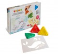PRIMO Wax Triangle Crayon Activity Kit, 14-Piece Kit, Vibrant Color Tones, Helps With Child's Grip