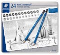 Staedtler Mars Lumograph Art Drawing Pencils, Graphite Pencils in Metal Case, Break-Resistant Bonded Lead, Grades 12B-10H, Set of 24